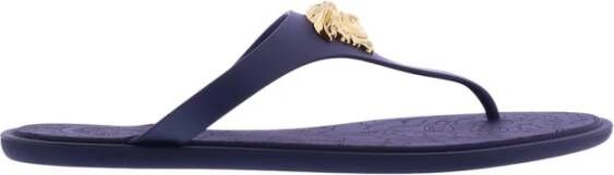 Versace Rubberen zwembadsandalen voor dames Blue Dames