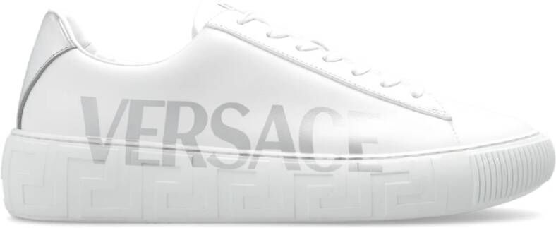 Versace Sneakers met logo Wit Heren