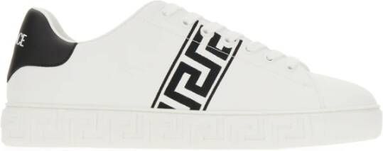 Versace Platte schoenen met Greca borduurwerk White Heren