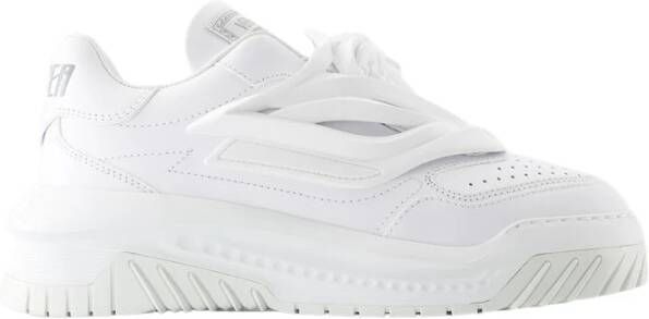 Versace Odissea Sneakers Leer Medusa Hoofd Track Zool White