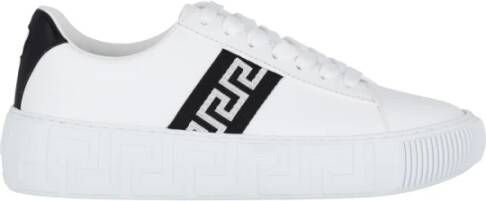 Versace Leren Low Top Sneakers White