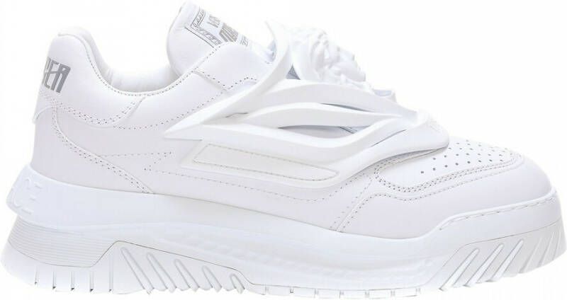 Versace Odissea Sneakers Leer Medusa Hoofd Track Zool White