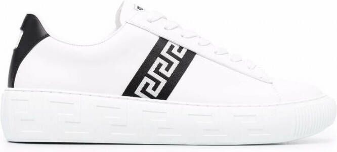 Versace Leren Low Top Sneakers White