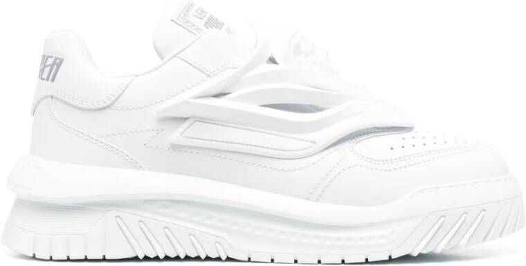 Versace Odissea Sneakers Leer Medusa Hoofd Track Zool White