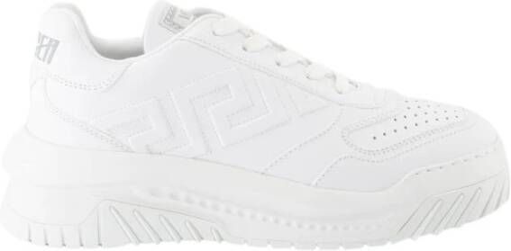 Versace Greca Odissea Veterschoenen van leer White Heren