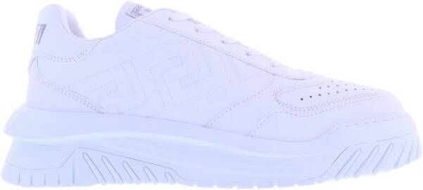 Versace Greca Odissea Veterschoenen van leer White Heren