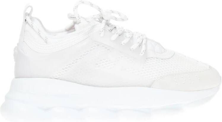 Versace leren sneakers met ketting Wit - Foto 3