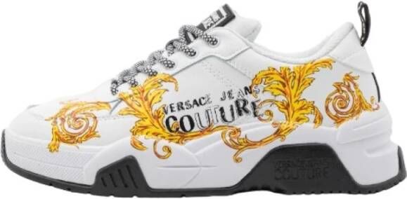 Versace Jeans Couture Witte Leren Herensneakers White Heren