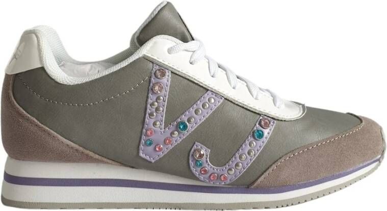 Versace Sportieve Grijze Leren Sneaker