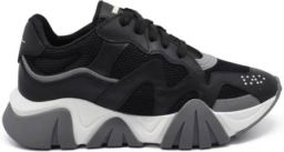 Versace Squalo Sneakers van mesh en zwart leer
