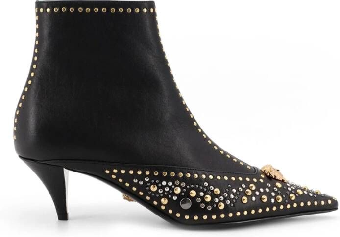 Versace Studded Metal Detail Leren Laarzen