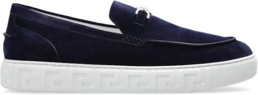 Versace Suède loafers Blue Heren