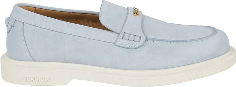 Versace Suède loafers met -opschrift