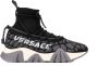 Versace Trekkoord Sneakers Kantdetail Relief Logo Black Heren - Thumbnail 5