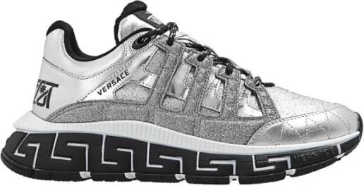 Versace Glitter Sneakers met Kurken Binnenzool Gray