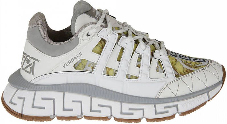 Versace Grieks Motief Veterschoenen voor White