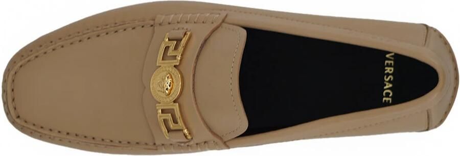 Versace Exclusieve Medusa Loafers in Goudkleurig Leer Beige Heren - Foto 2