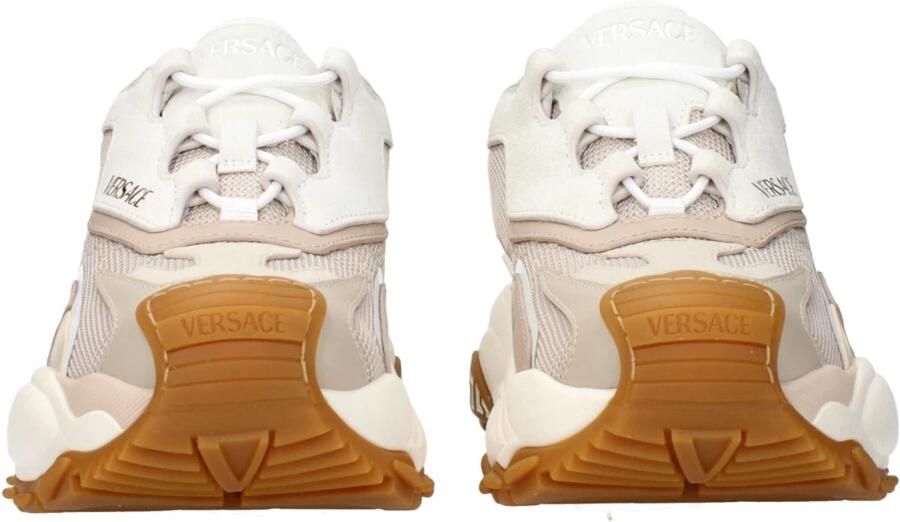 Versace Beige Chunky Sneakers met Logo's
