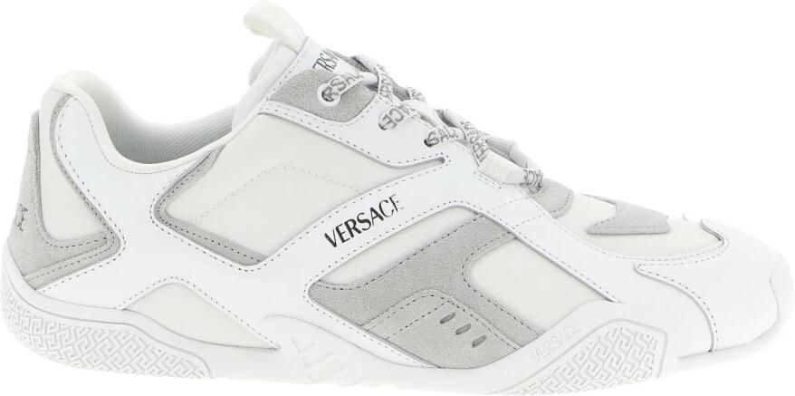 Versace Calfskin Suede Technical Sneakers