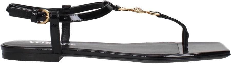 Versace Zwarte Sandalen met Slangenprint Leer Black Dames - Foto 2