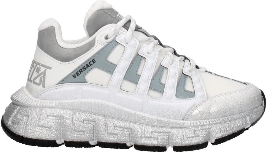Versace Trigreca Sneakers met Grafisch Patroon en Leren Details White - Foto 3