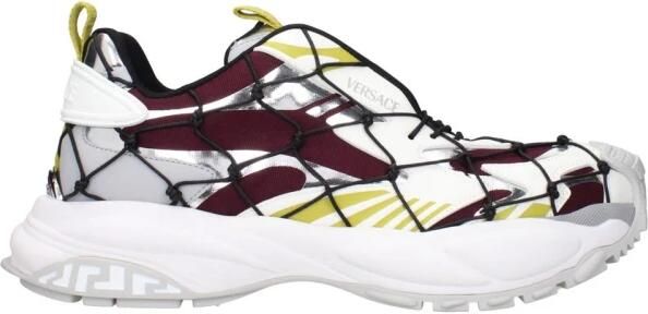 Versace Fabric Athletic Sneakers met Logo op de Achterkant