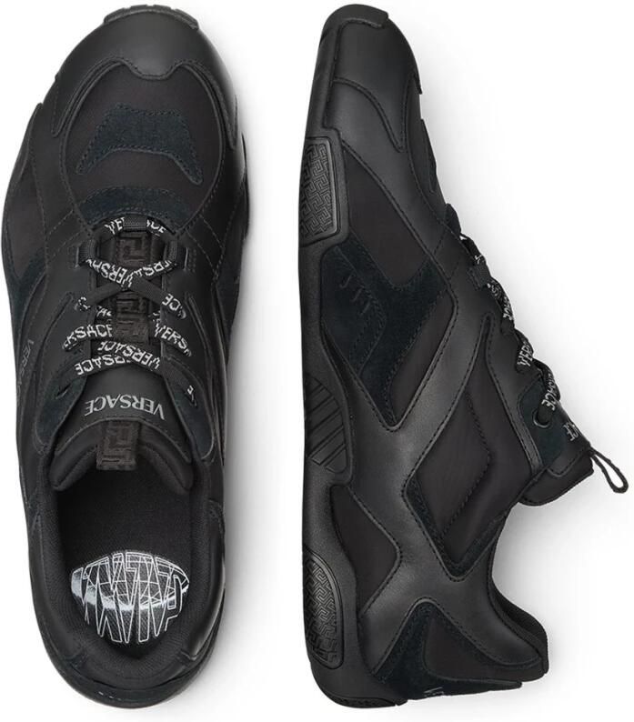 Versace Galaxia Leren Mand Voorjaar-Zomer 2025 Black Heren