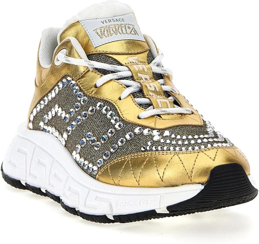 Versace Gelamineerde leren sneaker
