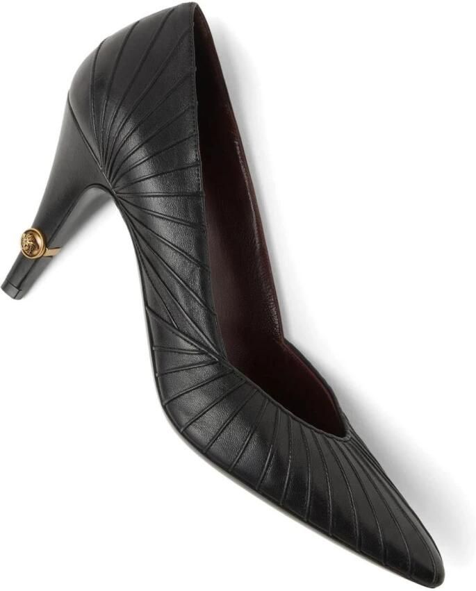Versace Gianni Geplooide Leren Pumps met Puntige Neus - Foto 3