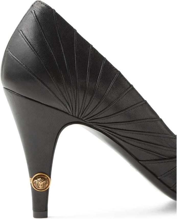 Versace Gianni Geplooide Leren Pumps met Puntige Neus - Foto 2