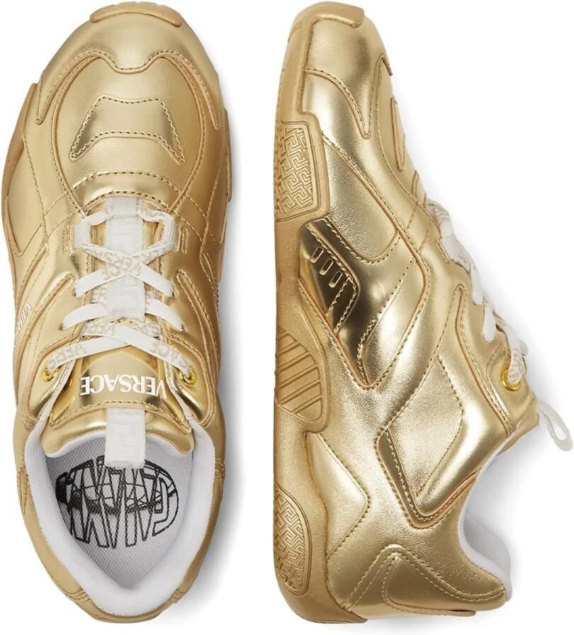 Versace Gouden sneakers met Grieks motief
