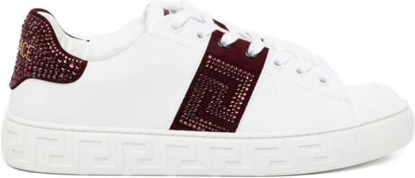 Versace Greca Embellished Nylon Sneakers