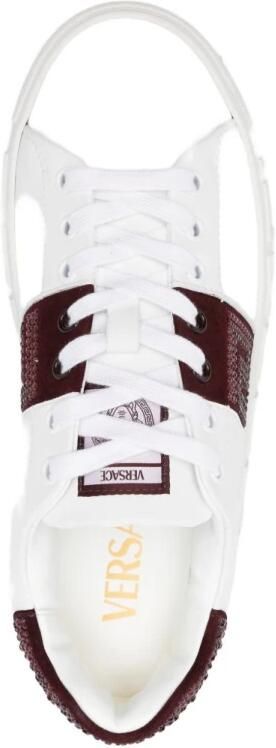 Versace Greca Embellished Nylon Sneakers - Foto 4