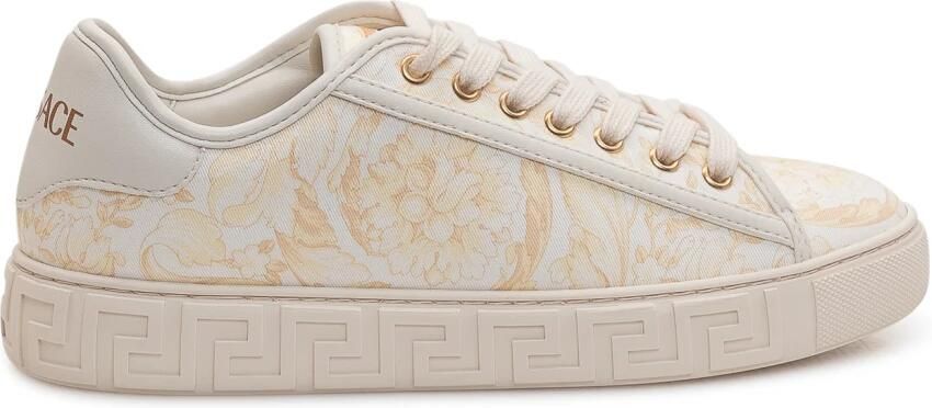 Versace Greca Printed Canvas Sneakers