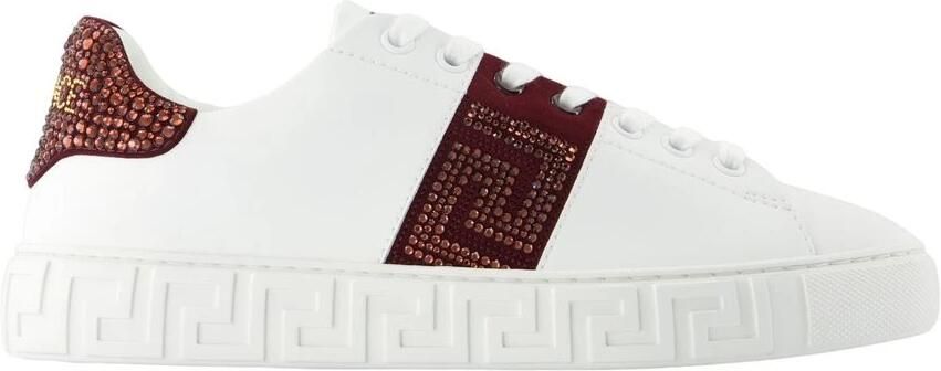 Versace Greca Embellished Nylon Sneakers