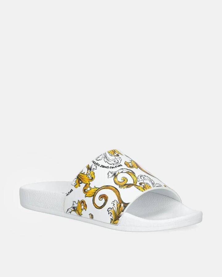 Versace Jeans Couture Slippers & Mules Fondo Shelly Dis. Sq3 in wit