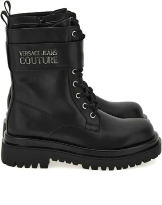 Versace Jeans Couture Zwarte Enkellaarzen voor Vrouwen Black Dames - Foto 4