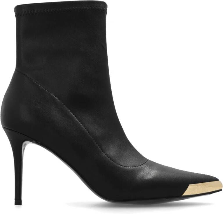 Versace Jeans Couture Zwarte Enkellaarsjes voor Dames Aw23 Zwart Dames