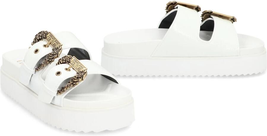 Versace Jeans Couture Gespbanden Rubber Slides Plateau Sandalen - Foto 2