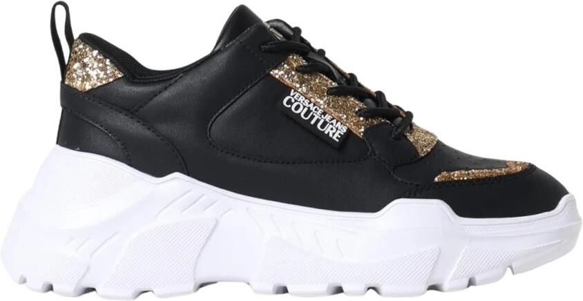 Versace Jeans Couture Zwarte Sneakers voor Vrouwen Aw24 Black Dames - Foto 4