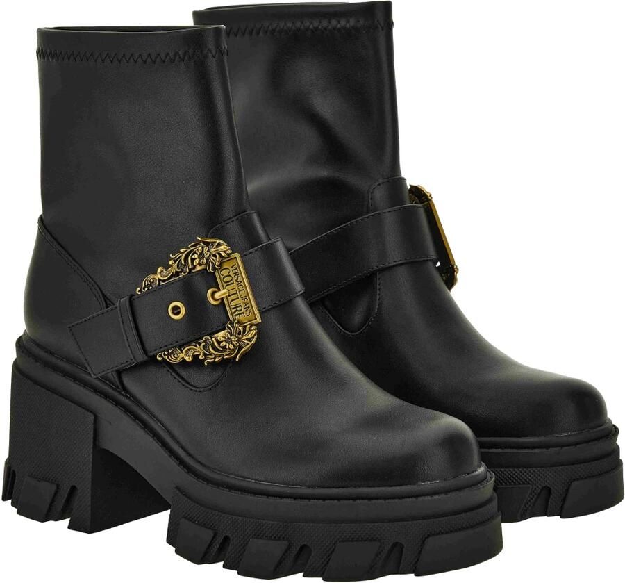 Versace Lace-up Buckle Platform Enkellaarsjes