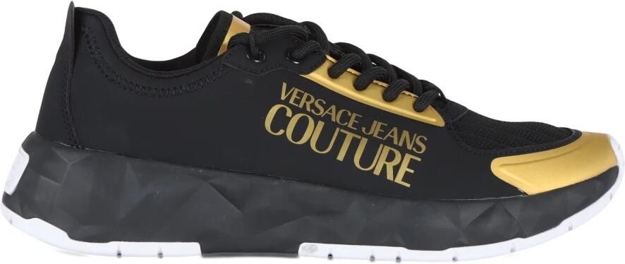 Versace Jeans Couture Logo Print Sneakers van Stof en Eco-leer Black Heren - Foto 3