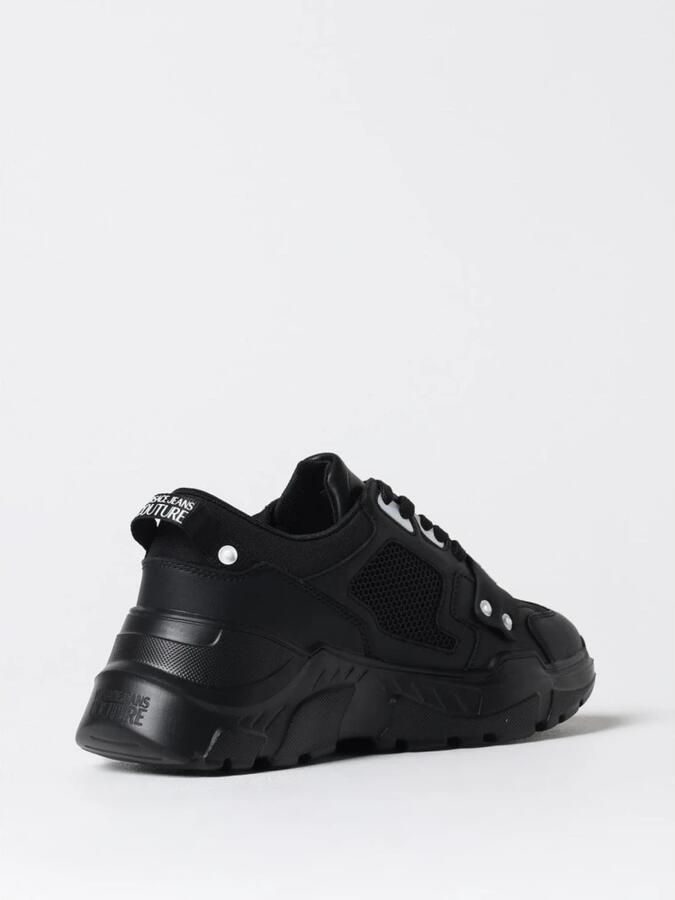 Versace Jeans Couture Zwarte Sneakers voor Mannen Aw24 Black Heren