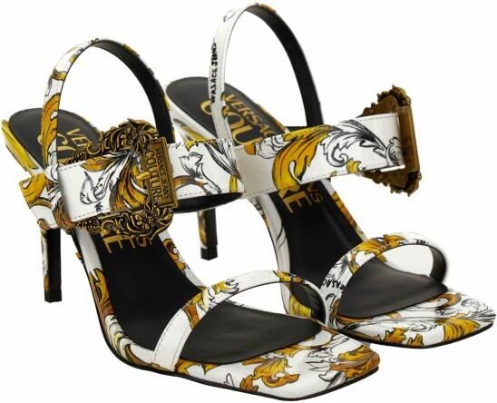 Versace Jeans Couture Baroque Print Platte Sandalen