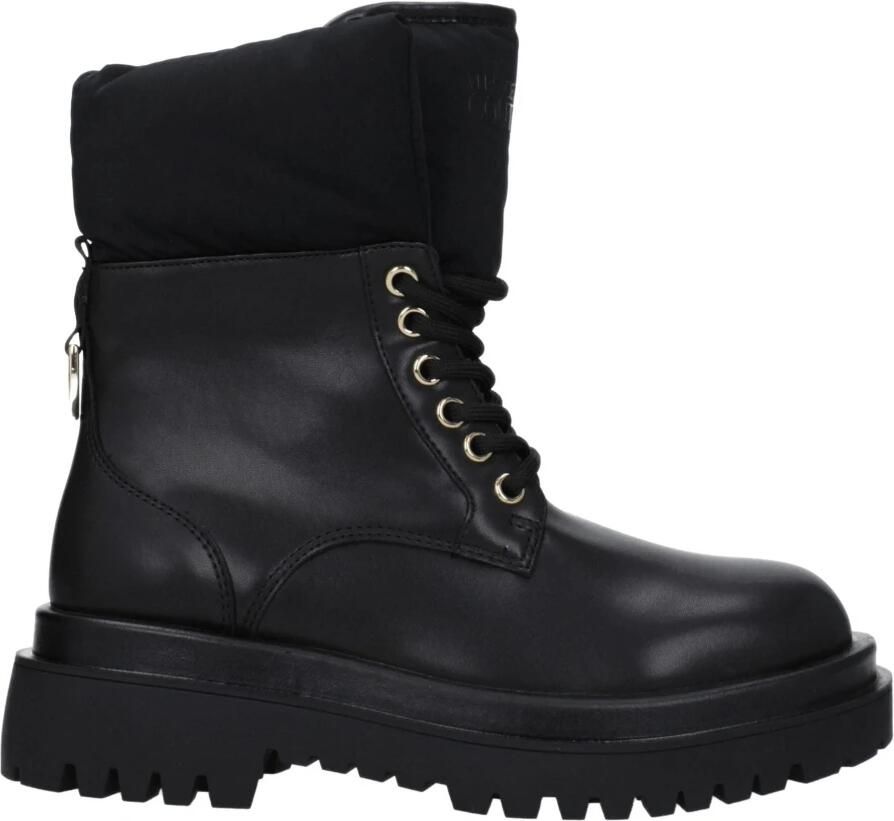 Versace Jeans Couture Zwarte Eco Leren Laarzen voor Vrouwen Black Dames