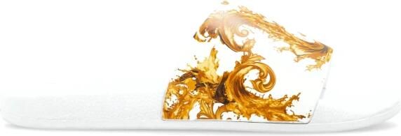 Versace Jeans Couture Versace Couture Heren Slipper Wit YA3SQ4 G03 Gummy Baroque - Foto 2