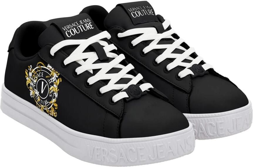 Versace Jeans Couture Sneakers met bedrukt logo Black Dames