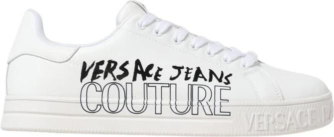 Versace Jeans Couture Lage leren sneakers met uitneembare binnenzool White Heren - Foto 5