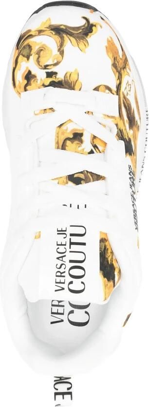 Versace Jeans Couture Witte Barocco Print Sneakers