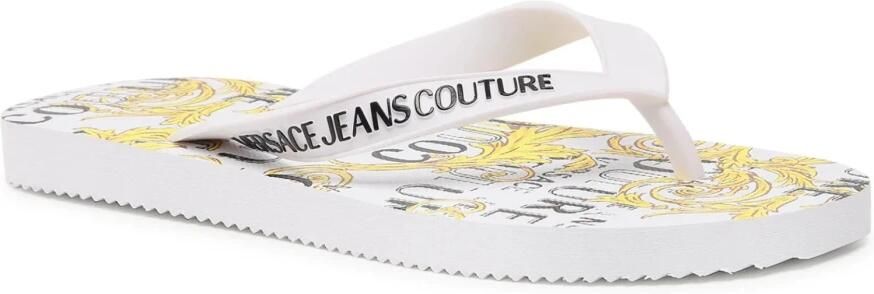 Versace Jeans Couture Abstracte Logo Flip Flops White Dames - Foto 4